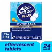 Alka-Seltzer Plus® Severe Cold Powerfast Fizz™ Orange Zest Flavored Effervescent Tablets Perspective: Main