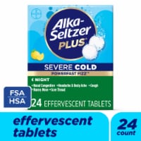 Alka-Seltzer Plus® Severe Cold Powerfast Fizz™ Night Lemon Flavored Effervescent Tablets Perspective: Main