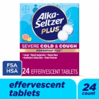 Alka-Seltzer Plus® Severe Cold & Cough PowerFast Fizz™ Citrus Effervescent Tablets Perspective: Main