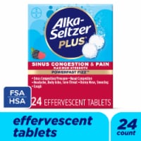 Alka-Seltzer Plus Maximum Strength Sinus Congestion & Pain PowerFast Fizz Berry Effervescent Tablets Perspective: Main