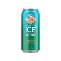Sparkling Ice +Caffeine Zero Sugar Tropical Punch Sparkling Water Perspective: Main
