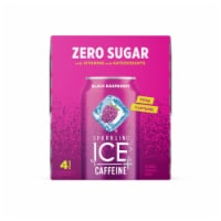 Sparkling Ice® Caffeinated Black Raspberry Flavored Sparkling Water Cans Perspective: Main
