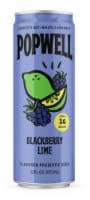Popwell Blackberry Lime Prebiotic Soda Can Perspective: Main