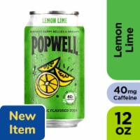 Popwell Lemon Lime Caffeinated Soda 12oz Can Perspective: Main