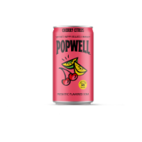 Popwell™ Cherry Citrus Prebiotic Soda Can Perspective: Main