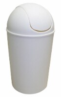 Dial Industries 11 gal. White Polypropylene Swing Top Wastebasket - Case Of: 6;