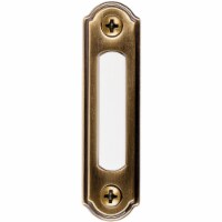 Heath Zenith Wired Antique Brass LED Lighted Doorbell Push-Button SL-550-00