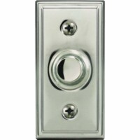Heath Zenith Wired Nickel LED Lighted Doorbell Push-Button SL-708-00