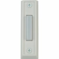 Heath Zenith Wired White Plastic LED Lighted Doorbell Push-Button SL-315-1-00