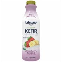 Lifeway® Organic Kefir Strawberry Banana Whole Milk Perspective: Main