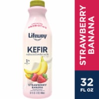 Lifeway Banana Strawberry Probiotic Low Fat Kefir Drink