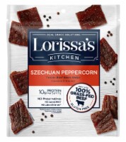 Lorissa's Kitchen Szechuan Peppercorn Beef Stick 2.25 oz. Bagged - Case Of: 8;