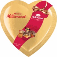 Pangburn's Millionaire$ Pecans & Honey Caramel in Milk Chocolate Heart Gift Box Perspective: Main