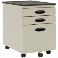 Calico Designs 3 Drawer Metal Mobile File Cabinet Plus in Putty Beige