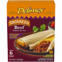 Delimex Beef Tamales Frozen Snacks, Box Perspective: Main