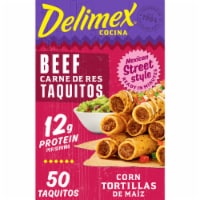Delimex Beef Taquitos Frozen Snacks, Box Perspective: Main