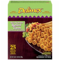 Delimex Beef & Cheese Rolled Taco Taquito Frozen Appetizers 25 Count Perspective: Main