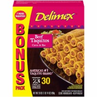 Delimex Beef Taquito Bonus Pack Frozen Appetizers 30 Count Perspective: Main