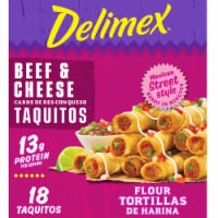 Delimex Beef & Cheese Large Flour Taquitos Frozen Snacks