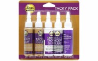 Aleene's Try Me Size Tacky Pack .66oz 5/Pkg-Clear Gel, Quick Dry, Fast Grab, 2 Orig