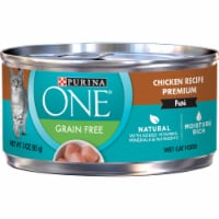 Purina ONE Natural Chicken Recipe Grain Free Pate Wet Cat Food