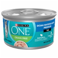 Purina ONE Natural High Protein Ocean Whitefish Recipe Grain Free Pate Wet Cat Food