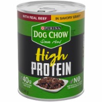 Dog Chow® High Protein with Real Beef in Savory Gravy Wet Dog Food Perspective: Main