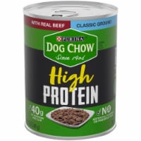 Purina® Dog Chow® High Protein with Real Beef Classic Ground Wet Dog Food Perspective: Main