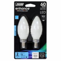 Feit Electric Enhance Blunt Tip E12 (Candelabra) Filament LED Bulb Daylight 60 Watt