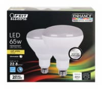 Feit Electric Enhance BR40 E26 (Medium) LED Bulb Soft White 65 Watt Equivalence 2 pk - Total Perspective: Main