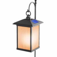 Feit Electric 3010303 4 in. OneSync Solar Power Metal Square Hanging Pathway Light, Bronze