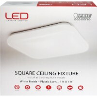 Feit Electric 3.5 in. H x 12 in. W x 12 in. L White LED Ceiling Light Fixture - Total Qty: 1