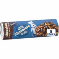 Pillsbury Flaky Chocolate Rolls with Icing Canned Pastry Dough Perspective: Main