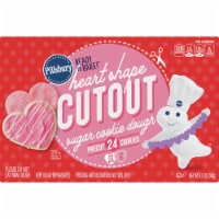 Pillsbury Ready to Bake Heart Shaped Cut Out Sugar Cookie Dough Perspective: Main