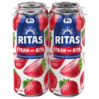 Ritas Straw Ber Rita Sparkling Margarita Flavored Hard Beverage Perspective: Main