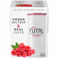 Nutrl Raspberry Vodka Seltzer Juice Can 4 pack / 12 fl oz Perspective: Main
