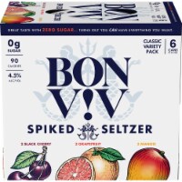 Bon & Viv Zero Sugar Classic Spiked Seltzer Variety Pack, 6