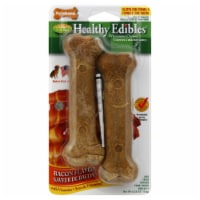 Nylabone Healthy Edibles Dog Chew Treats, Wolf Size, Bacon, 2 Ct Perspective: Main