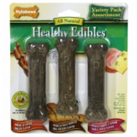 Nylabone Healthy Edibles Dog Chew Treats, Regular, Variety Pack, 3 Ct Perspective: Main
