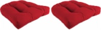 Jordan Manufacturing Wicker Chair Cushion - Veranda Red Perspective: Main