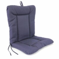 Jordan Manufacturing 9040PK1-270C Outdoor Euro Style Dining Chair Cushion, Navy - 21 x 38 x 3