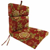 Jordan Manufacturing 9502PK1-1673D Outdoor French Edge Dining Chair Cushion, Alberta Salsa