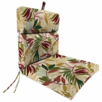 Jordan Manufacturing 9502PK1-2385D Outdoor French Edge Dining Chair Cushion, Oasis Gem