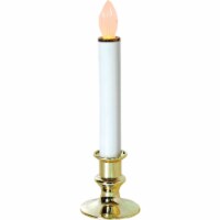 J Hofert 9 In. H. x 2.5 In. Dia. Gold LED Battery Operated Candle with Timer