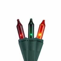 Hofert 140ct Multi-Color Everglow Chasing Mini Christmas Lights - 48ft, Green Wire