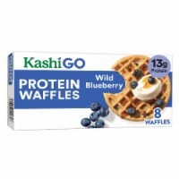 Kashi GO Frozen Protein Waffles Wild Blueberry Perspective: Main