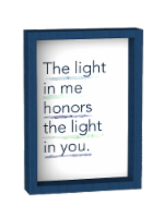 IG Design Framed Quote Decoration - Blue Perspective: Main