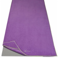 Gaiam Stay-Put Yoga Towel - Purple/Green Perspective: Main