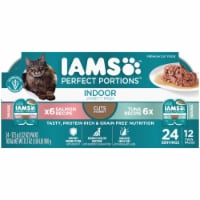 IAMS Perfect Portions Salmon Recipe & Tuna Recipe Indoor Wet Cat Food Variety Pack