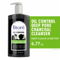 Biore Oil Control Deep Pore Charcoal Face Wash, Daily Facial Cleanser for Dirt & Makeup Removal Perspective: Main